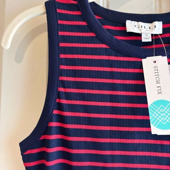 Gilli Nautical Blue and Red Striped Bodysuit - Picture 9 of 9
